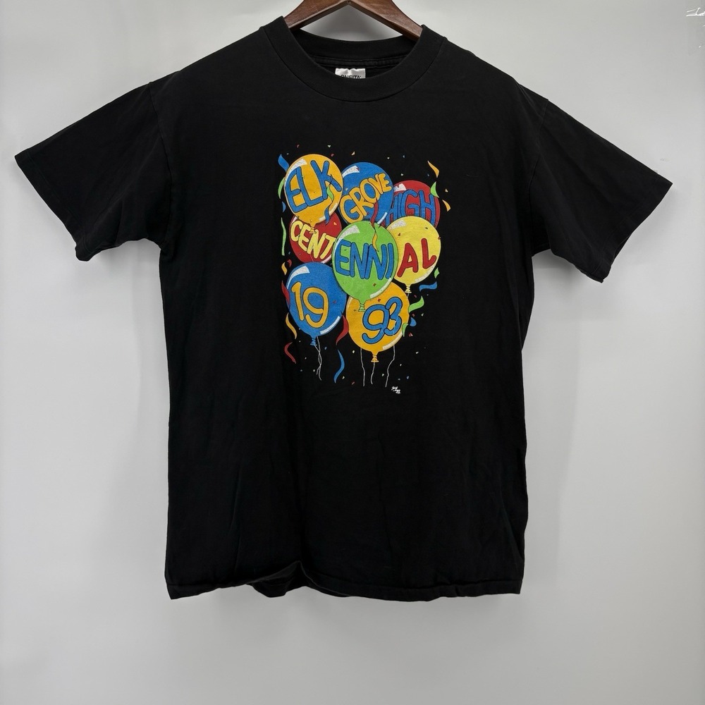 VTG Oneita Tag Elk Grove High‎ Centennial 1993 Single Stitch Tee Size 2XL
